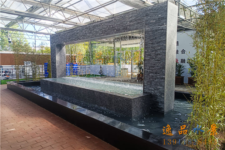 石材水幕簾景觀(guān)流水效果|水幕簾廠(chǎng)家